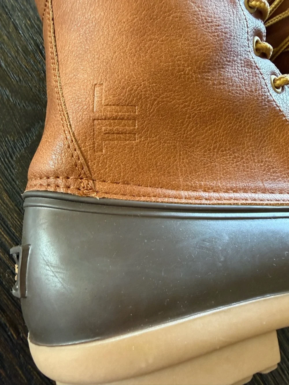 London Fog Seth Duck Boots Men Cognac Brown Rain/Snow Sizes 11 Men’s